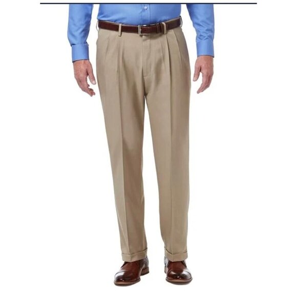 Haggar Premium Comfort Classic Fit Stretch Stria Dress Pant 36W x 30L NWT - Picture 1 of 5